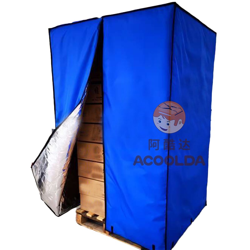 zipper thermal pallet cover, aluminum foil insulated wrap, cold chain pallet insulation, pharma thermal packaging, dairy export insulation, custom pallet cover, reusable cold chain cover, B2B thermal logistics solution, insulated pallet wrap bulk, OE