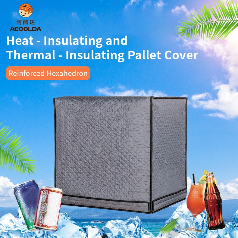 thermal pallet cover, aluminum foil insulated pallet cover, Velcro closure thermal cover, cold chain pallet packaging, reusable insulated wrap, multi-layer pallet insulation, foldable pallet thermal blanket, B2B cold chain solution, custom pallet cov